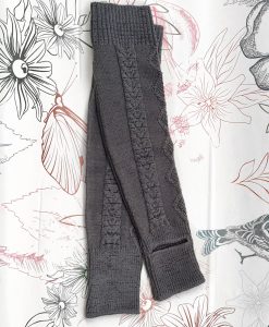 Women's Grey Cable Knit Leggings