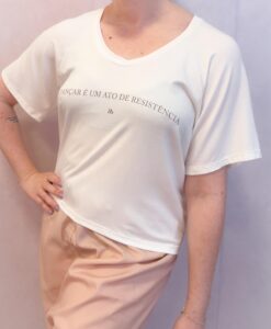 Alternative view of Blusa Cropped Resistencia Off  White