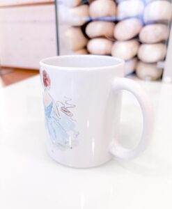 Caneca Com Arte Ilustrada bailarina azul