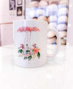 Caneca Com Arte Ilustrada flower pointe