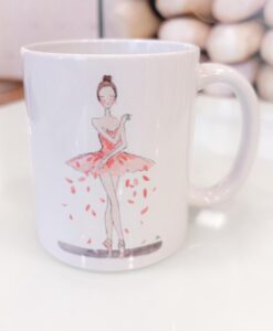 Caneca Com Arte Ilustrada flower pointe