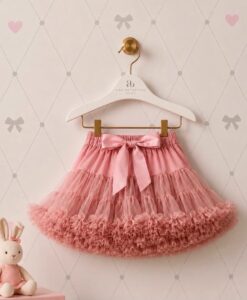 Tutu Infantil Rosé em Tule