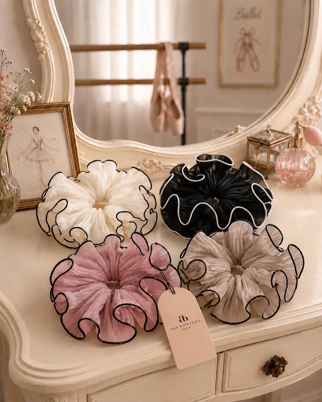 Scrunchie Organza Viés